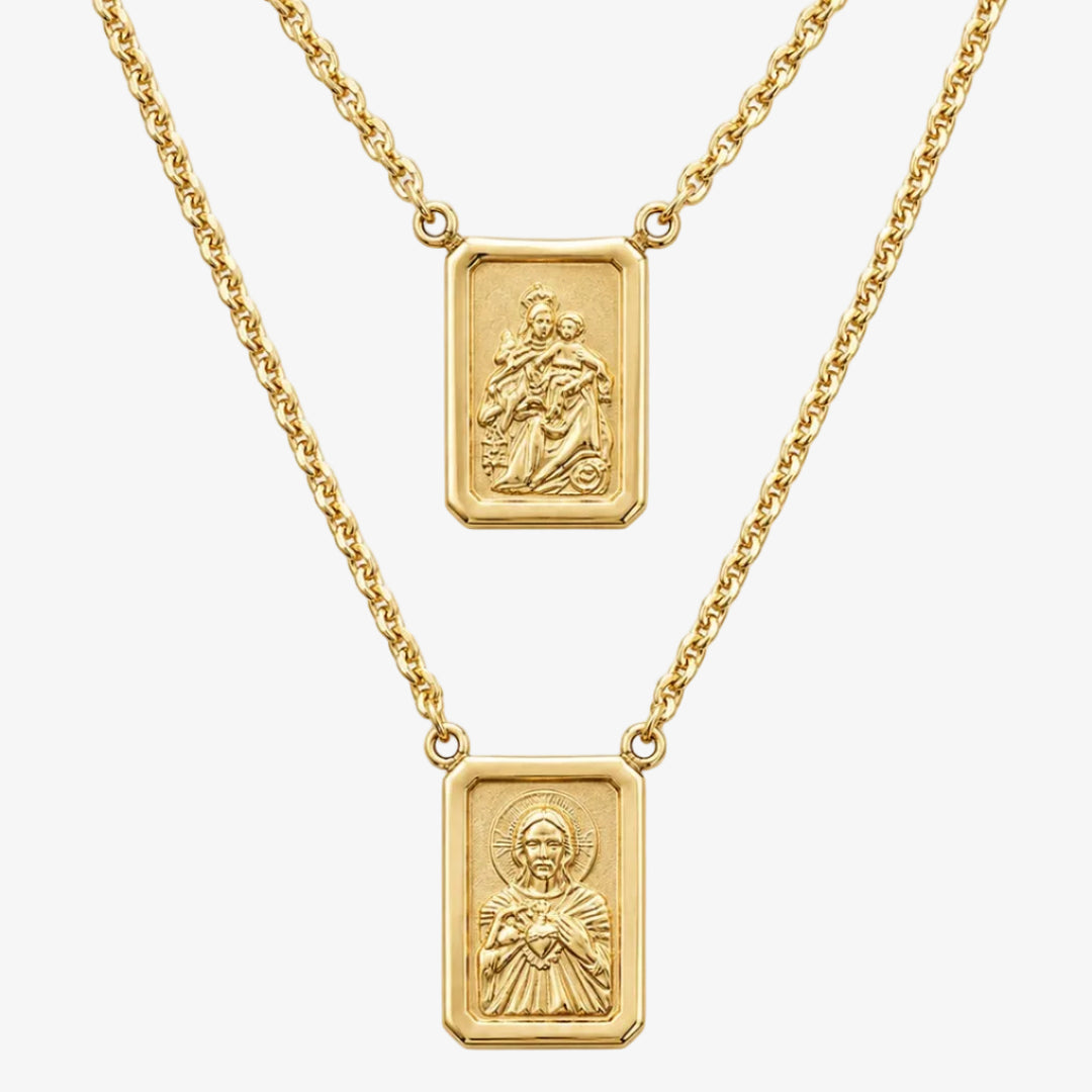 18k Yellow Gold Scapular