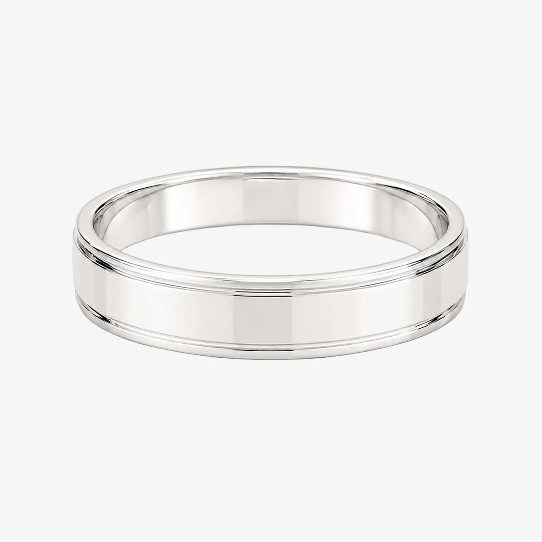 14k White Gold Classic Wedding Band