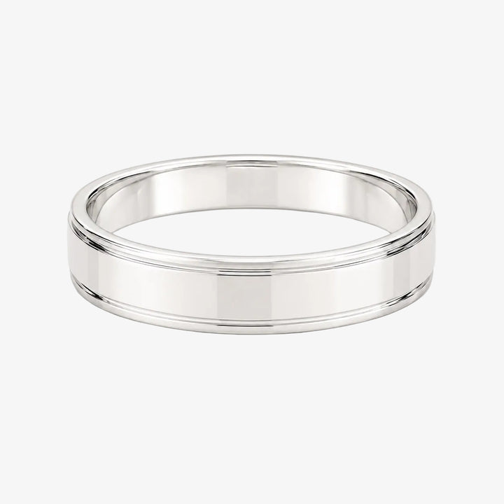 14k White Gold Classic Wedding Band