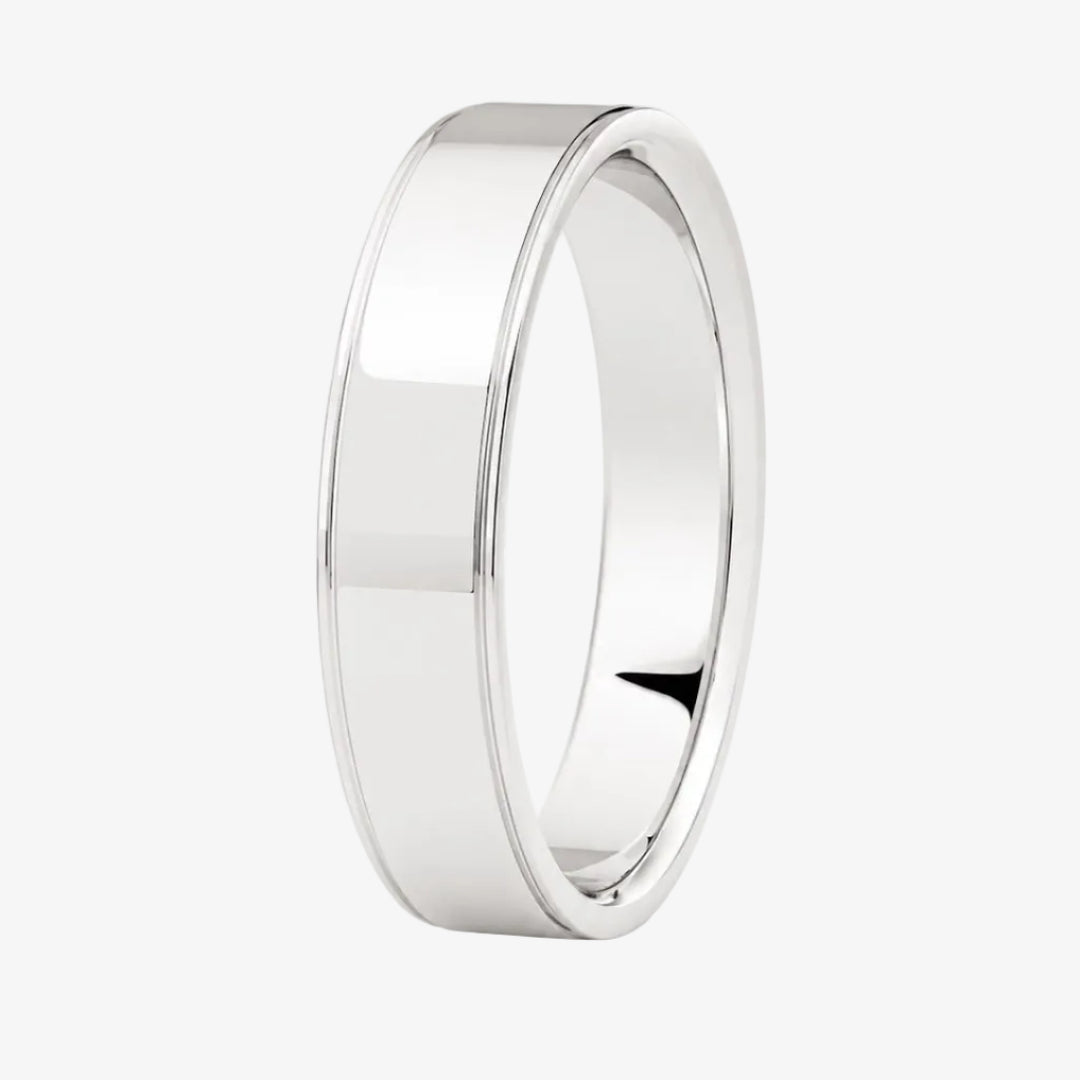 14k White Gold Classic Wedding Band