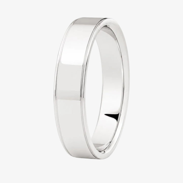 14k White Gold Classic Wedding Band