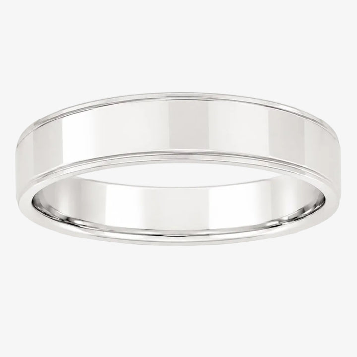 14k White Gold Classic Wedding Band