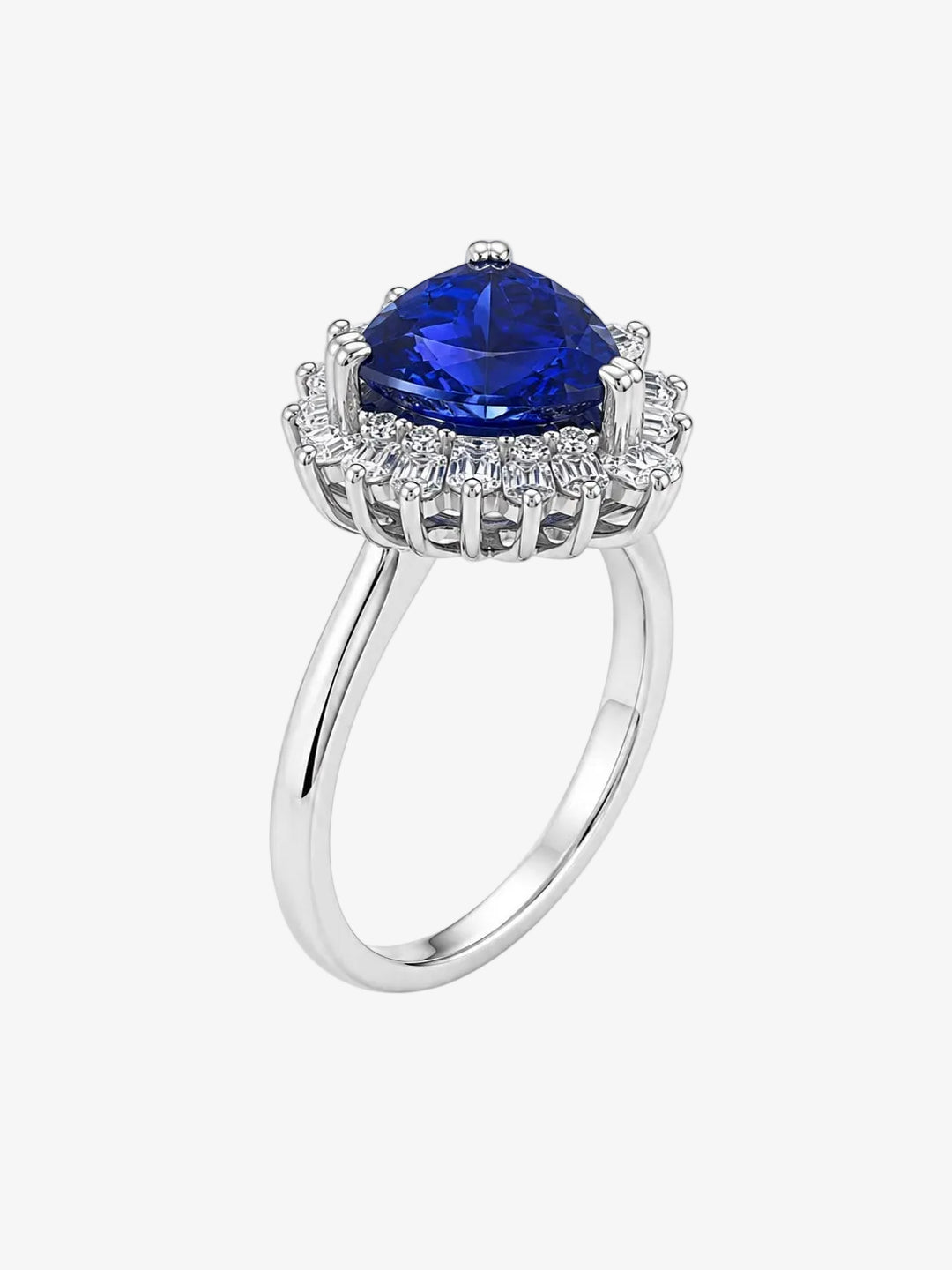 14k White Gold Tanzanite and Diamond Ring