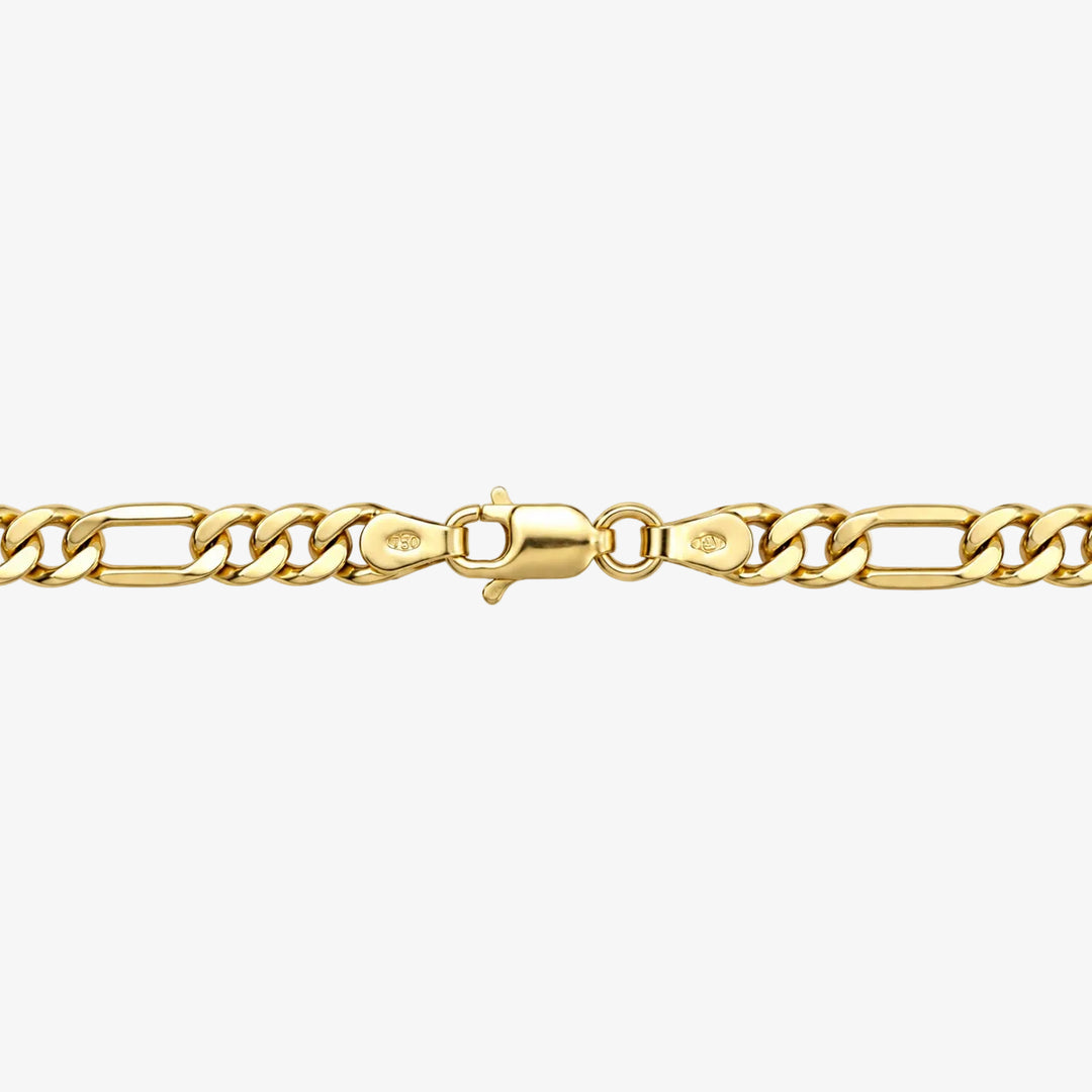 18K Yellow Gold Figaro Link Bracelet