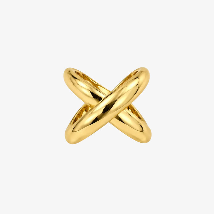 Anillo entrelazado de oro de 18 quilates