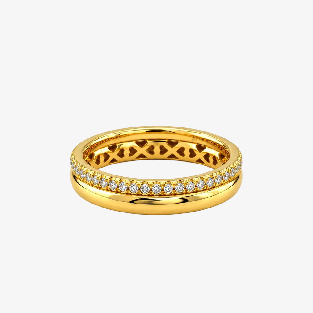18K Yellow Gold 2-in-1 Lab Diamond Wedding Band