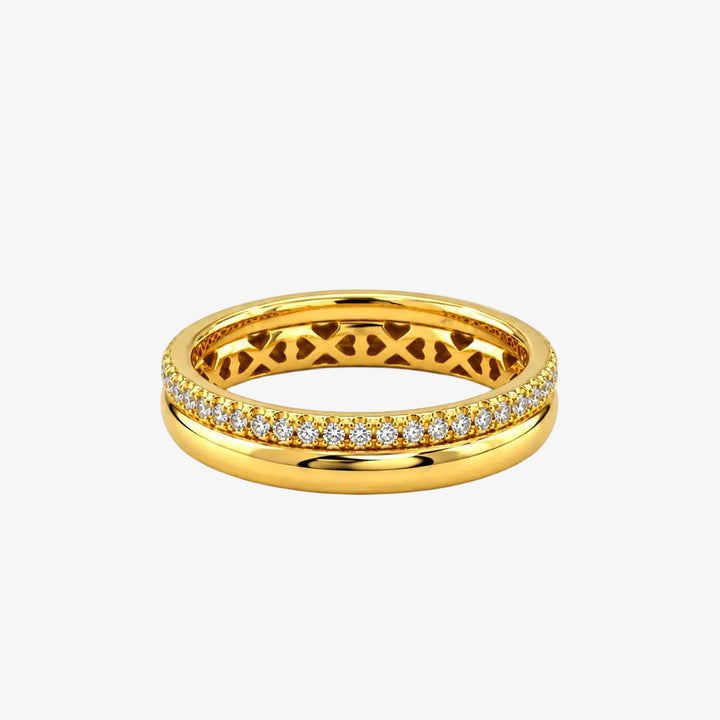 18K Yellow Gold 2-in-1 Lab Diamond Wedding Band