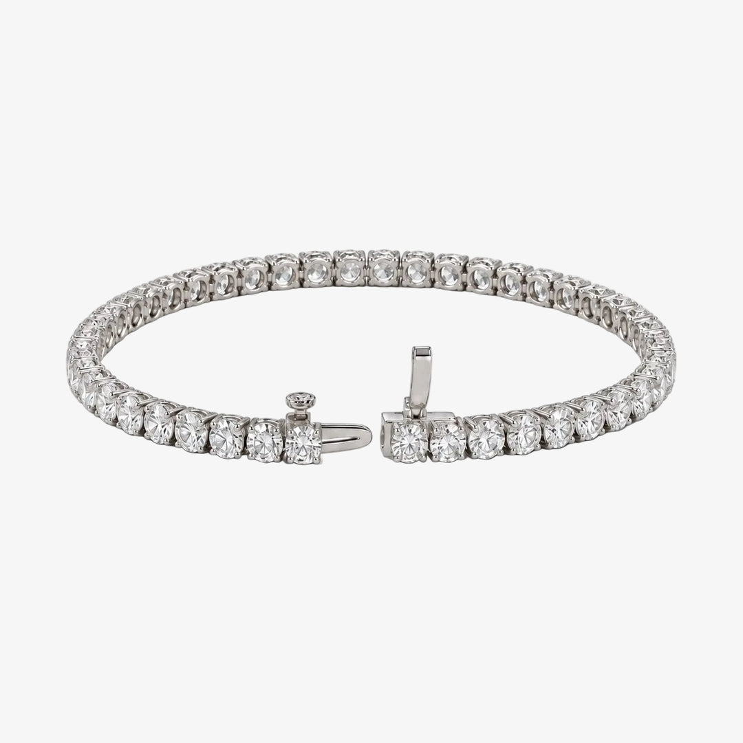 14K White Gold 10ct Lab Diamond Tennis Bracelet