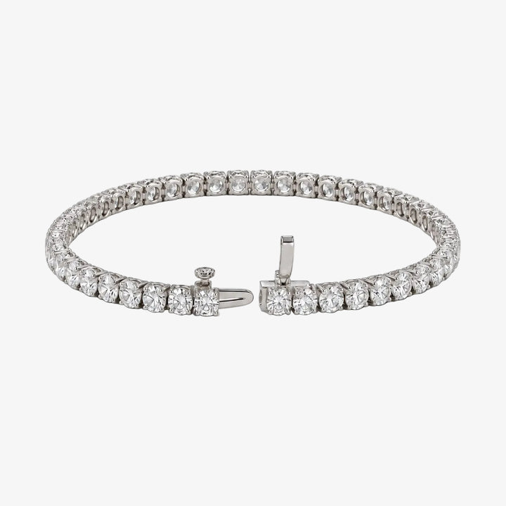 14K White Gold 10ct Lab Diamond Tennis Bracelet