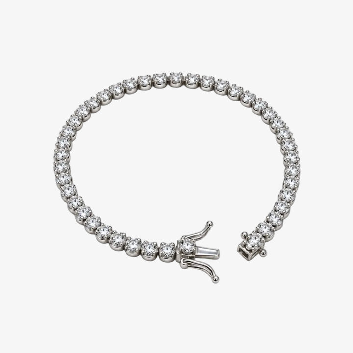 18K White Gold Natural Diamond Tennis Bracelet – 0.995 CTW