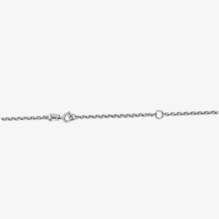 18k Gold White Cross 41mm Necklace Diamonds