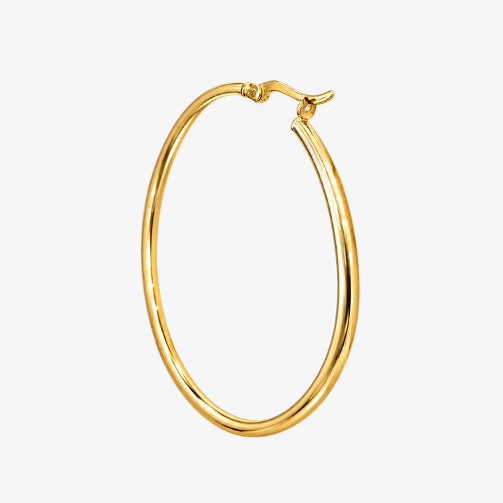 14K Yellow Gold Classic Large Hoop Earrings – 52.5mm