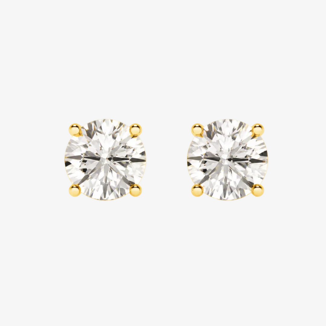 3 ctw Round Colorless Lab Grown Diamond Certified Stud Earrings, E, VS1 | IGI Certified