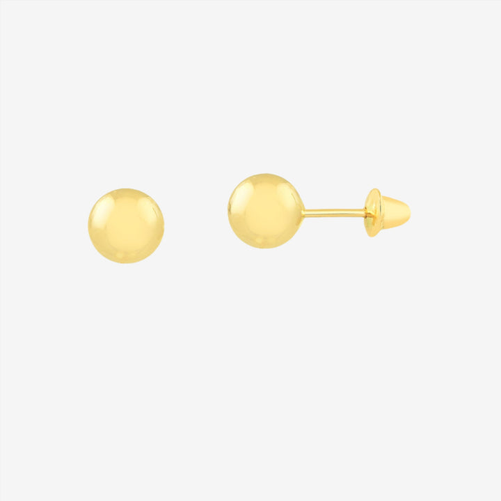 18k Gold Ball Earring