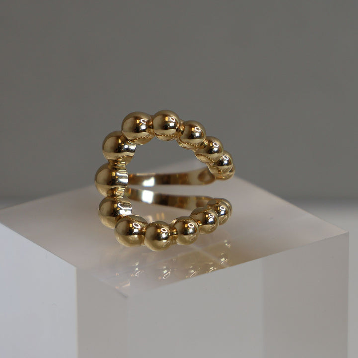 18k Gold Spheres Ring