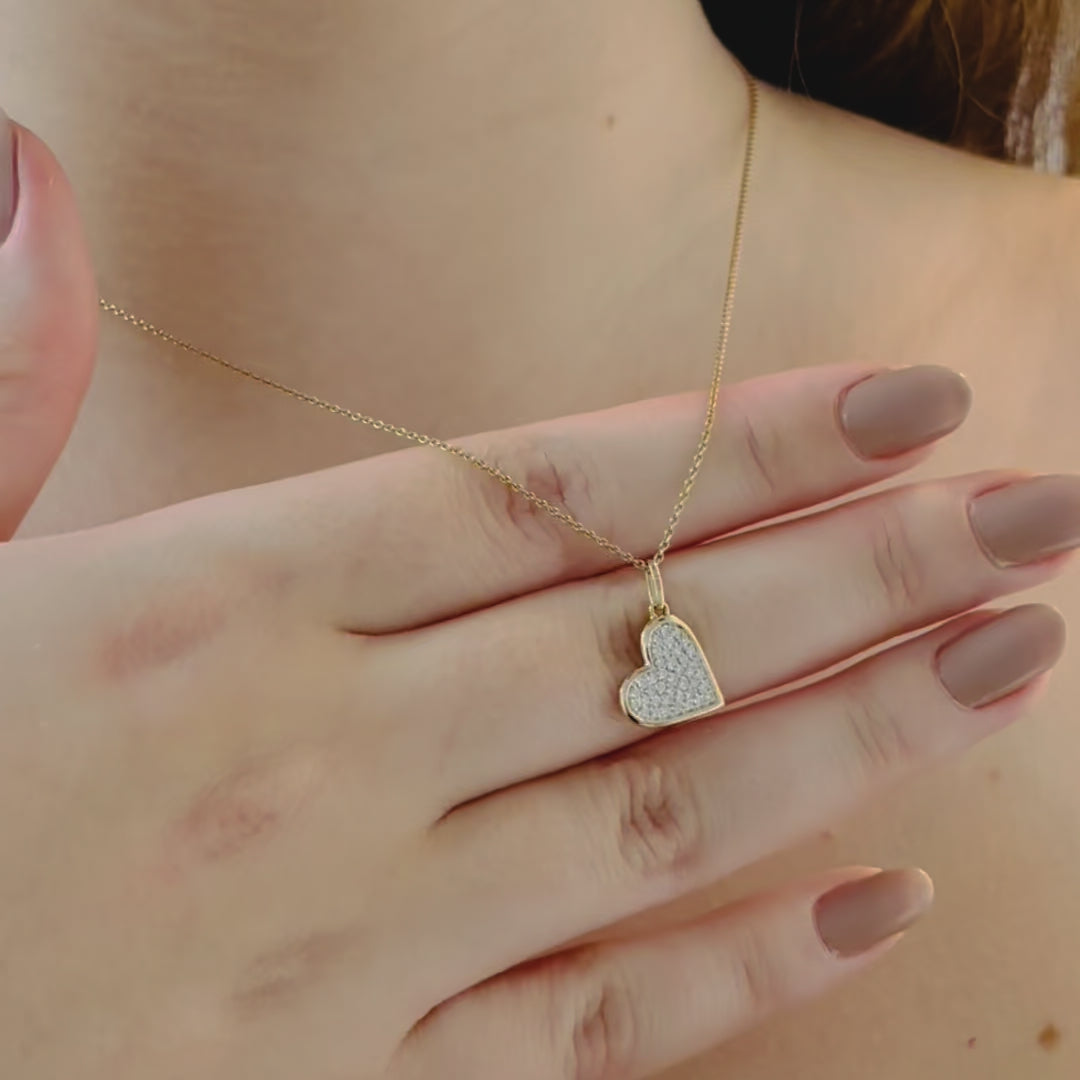 Natural Diamond Heart Necklace