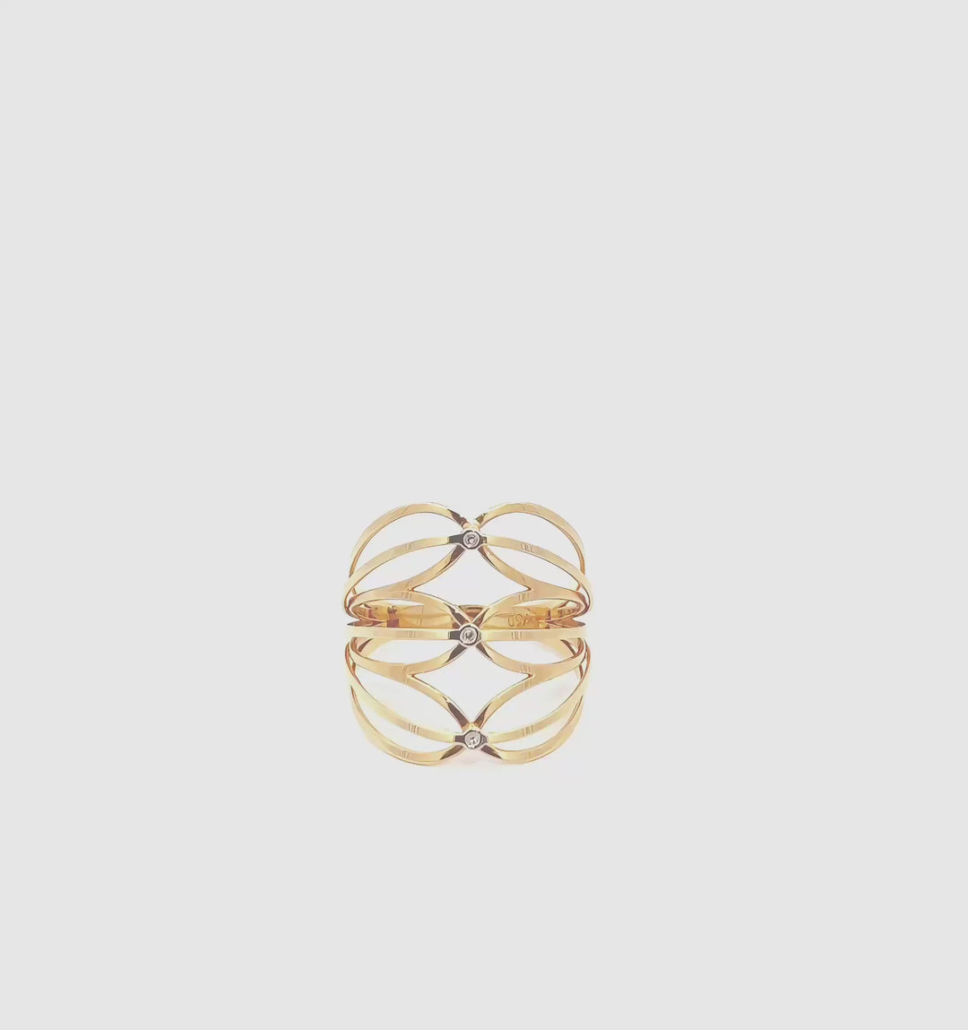 18k Gold Interlaced Ring