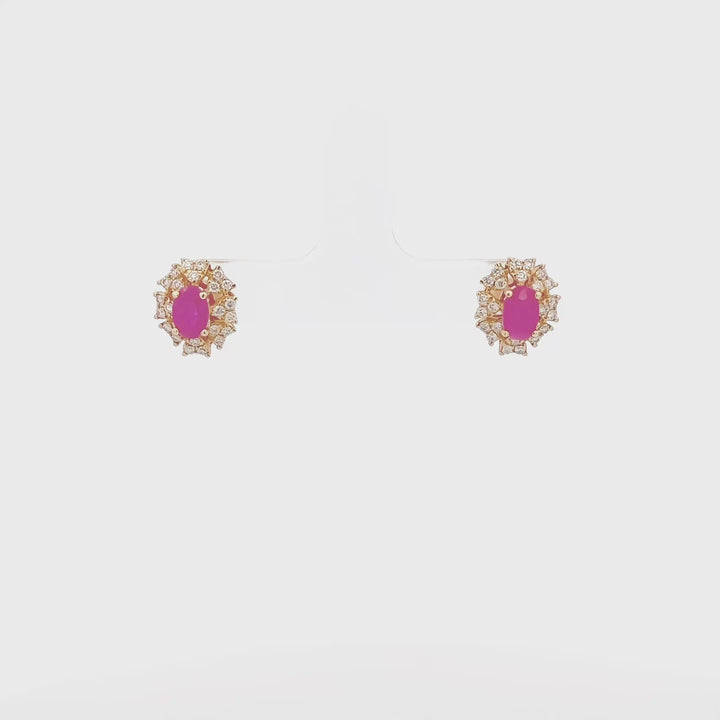 18k Gold Ruby Earring