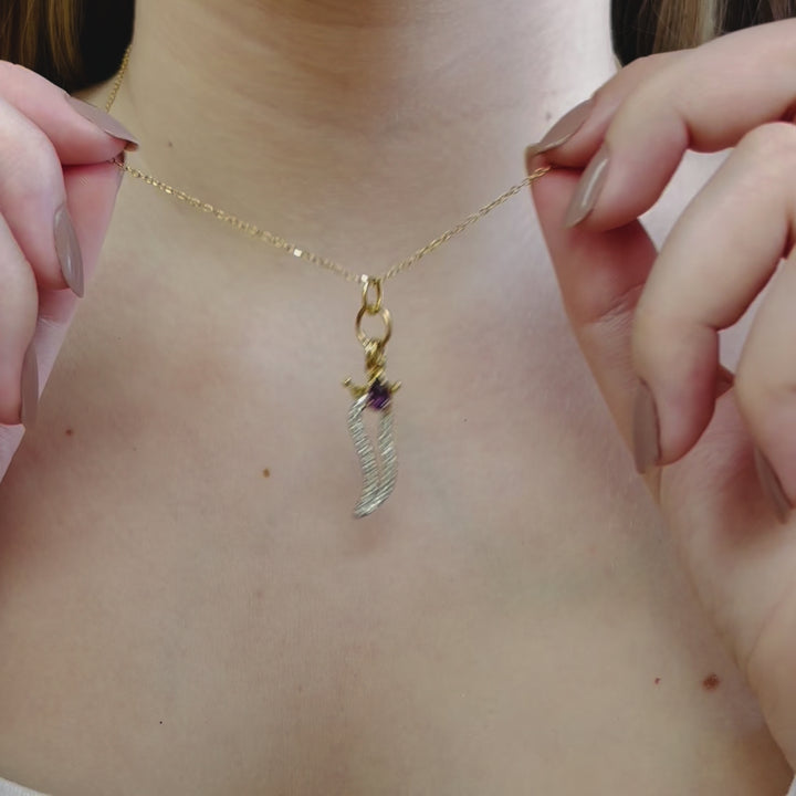 18k Gold Pepper Necklace