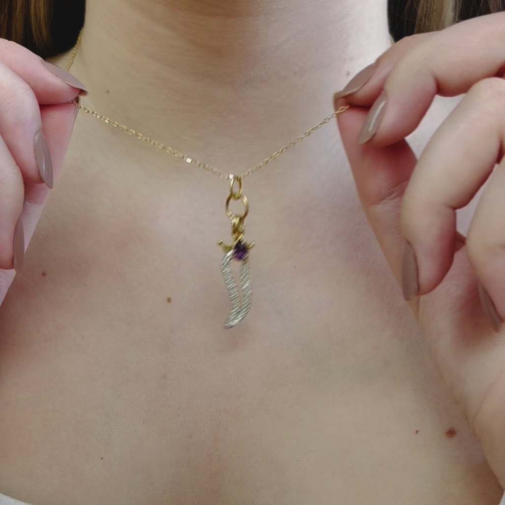 18k Gold Pepper Necklace