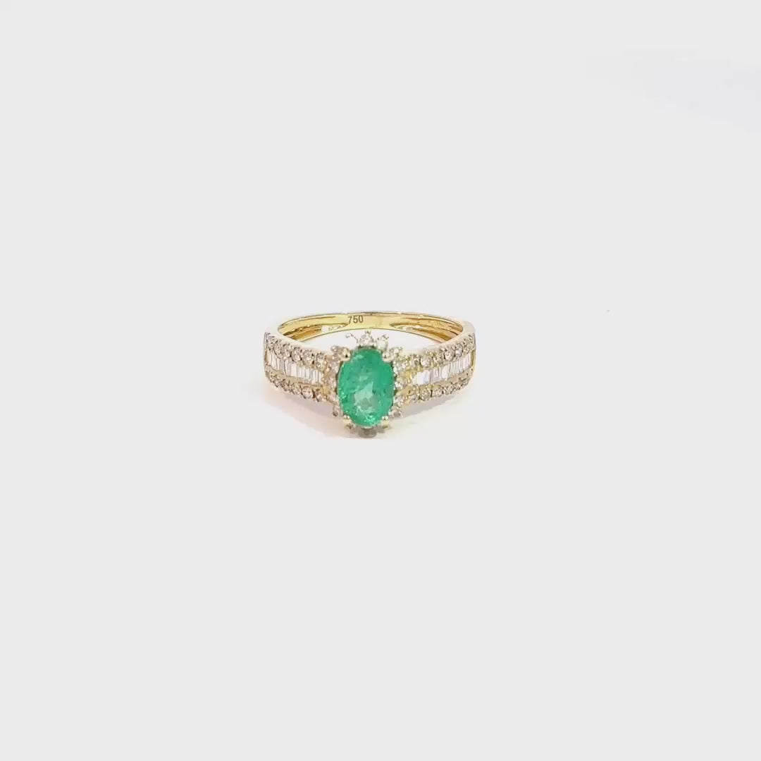 Natural Emerald Oval Ring