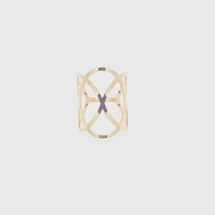 18k Gold Interlaced Ring