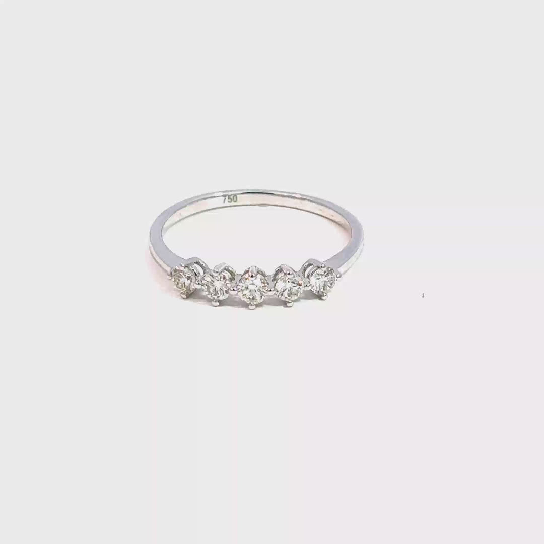 Five Diamond Gold Ring