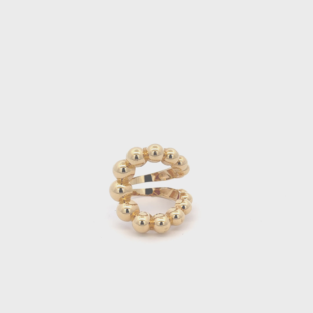 18k Gold Spheres Ring