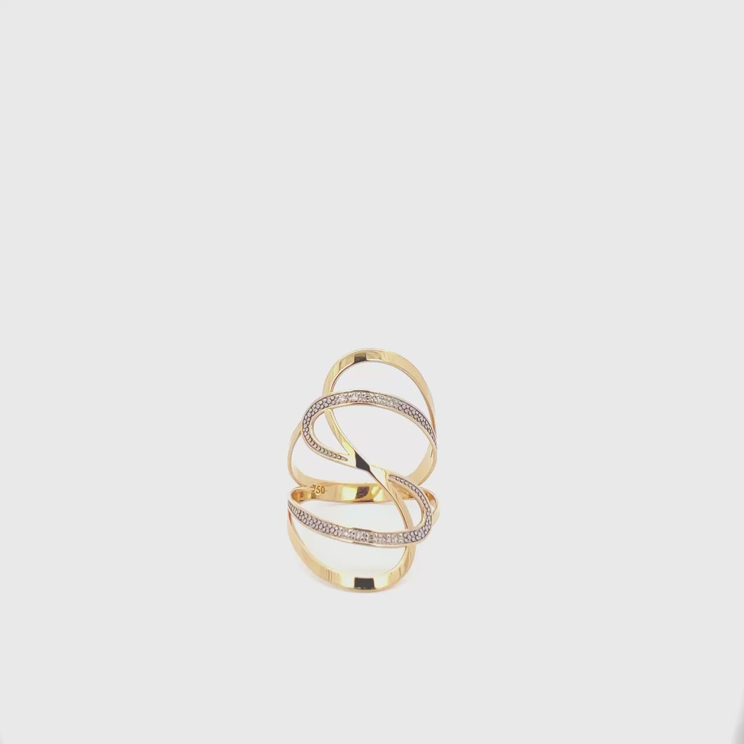 18k Gold Curves Ring