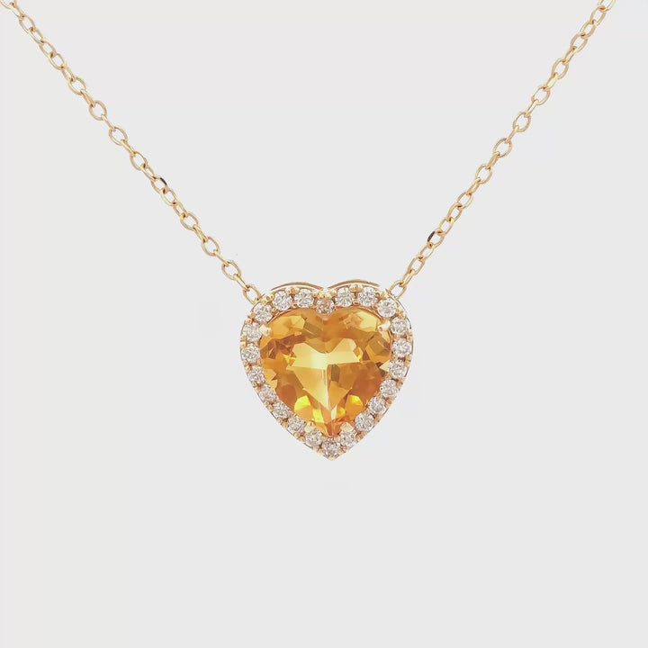 18k Citrine Gold Necklace