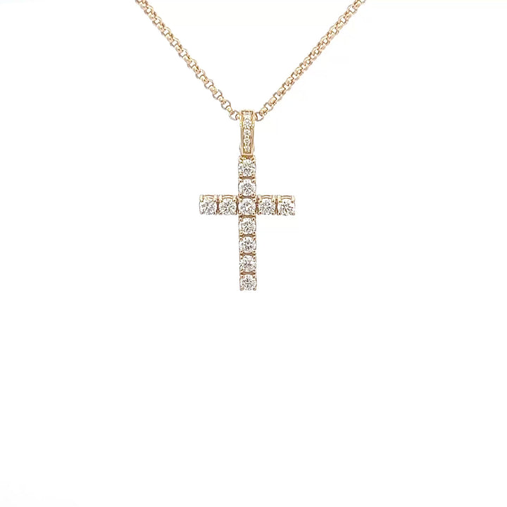 18k Gold Cross Necklace