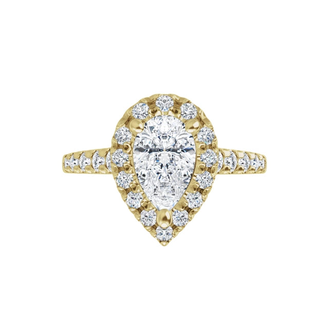 Pear Classic Lab Diamond Engagement Ring