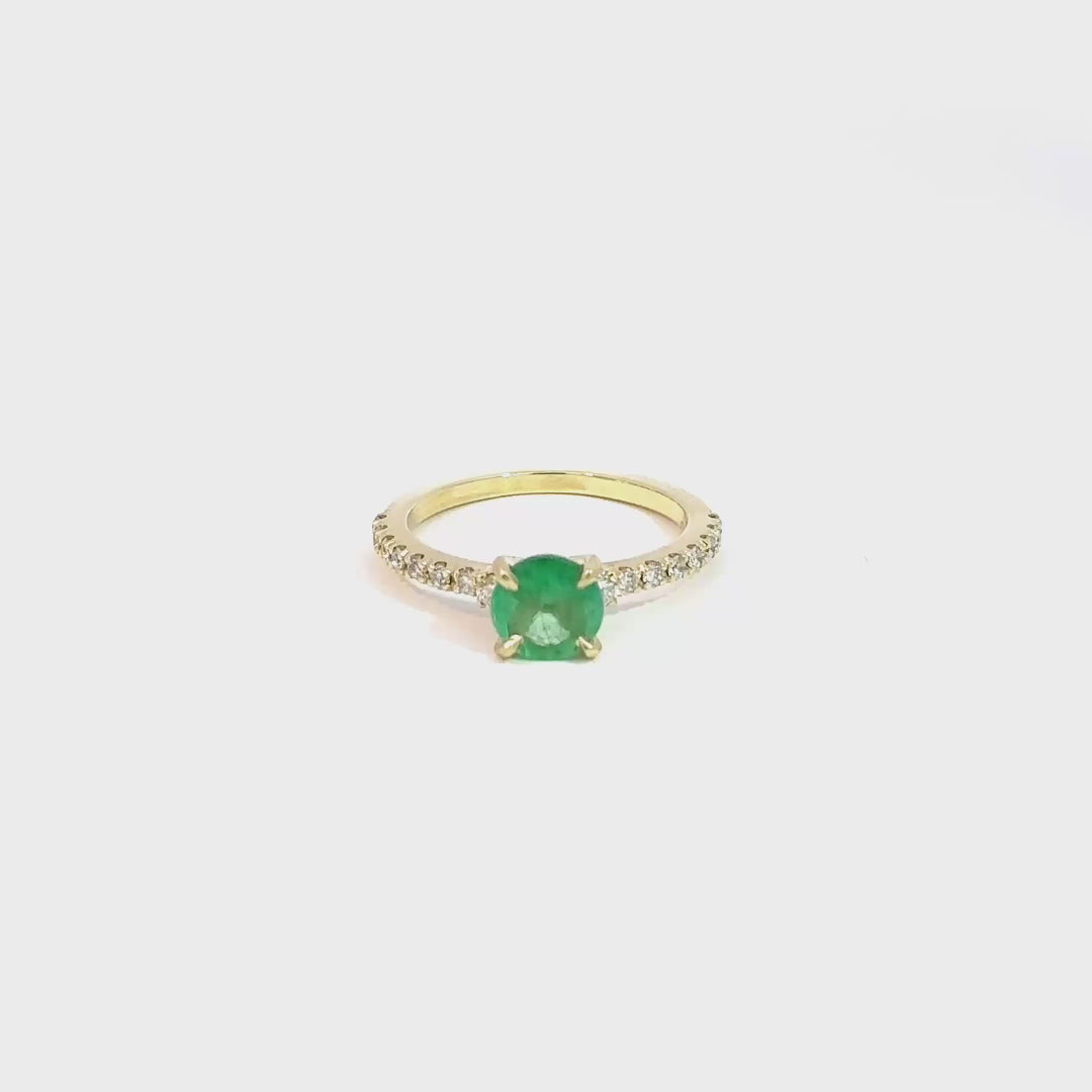 Natural Emerald Gold Ring