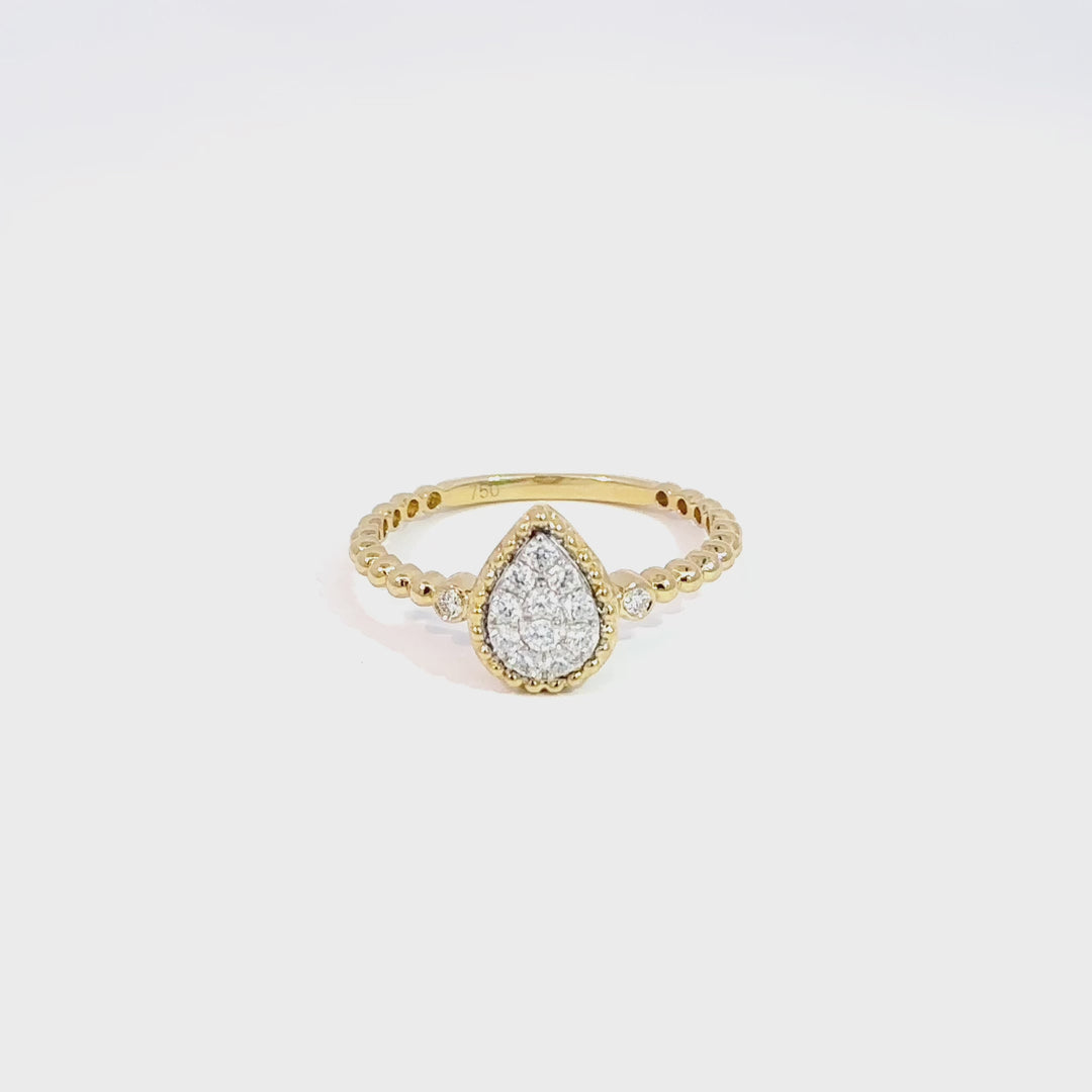 Pear Ring Natural Diamond
