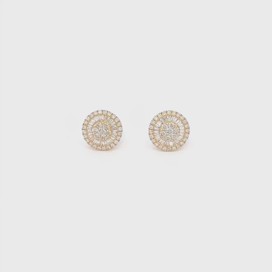 18k Gold Earring Set Diamonds