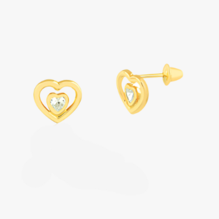 Children's Heart Earring in 18k Gold