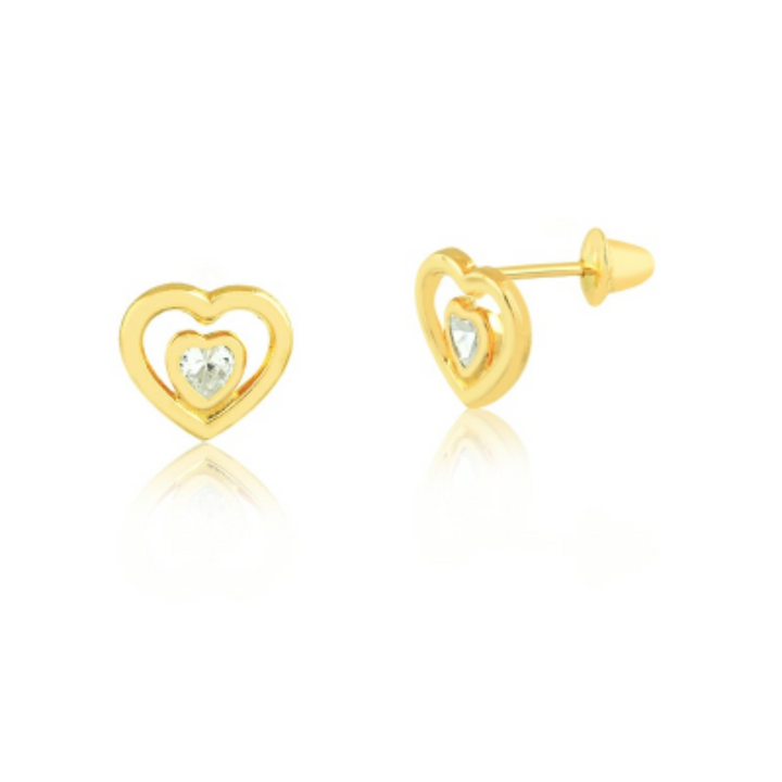 Children's Heart Earring in 18k Gold