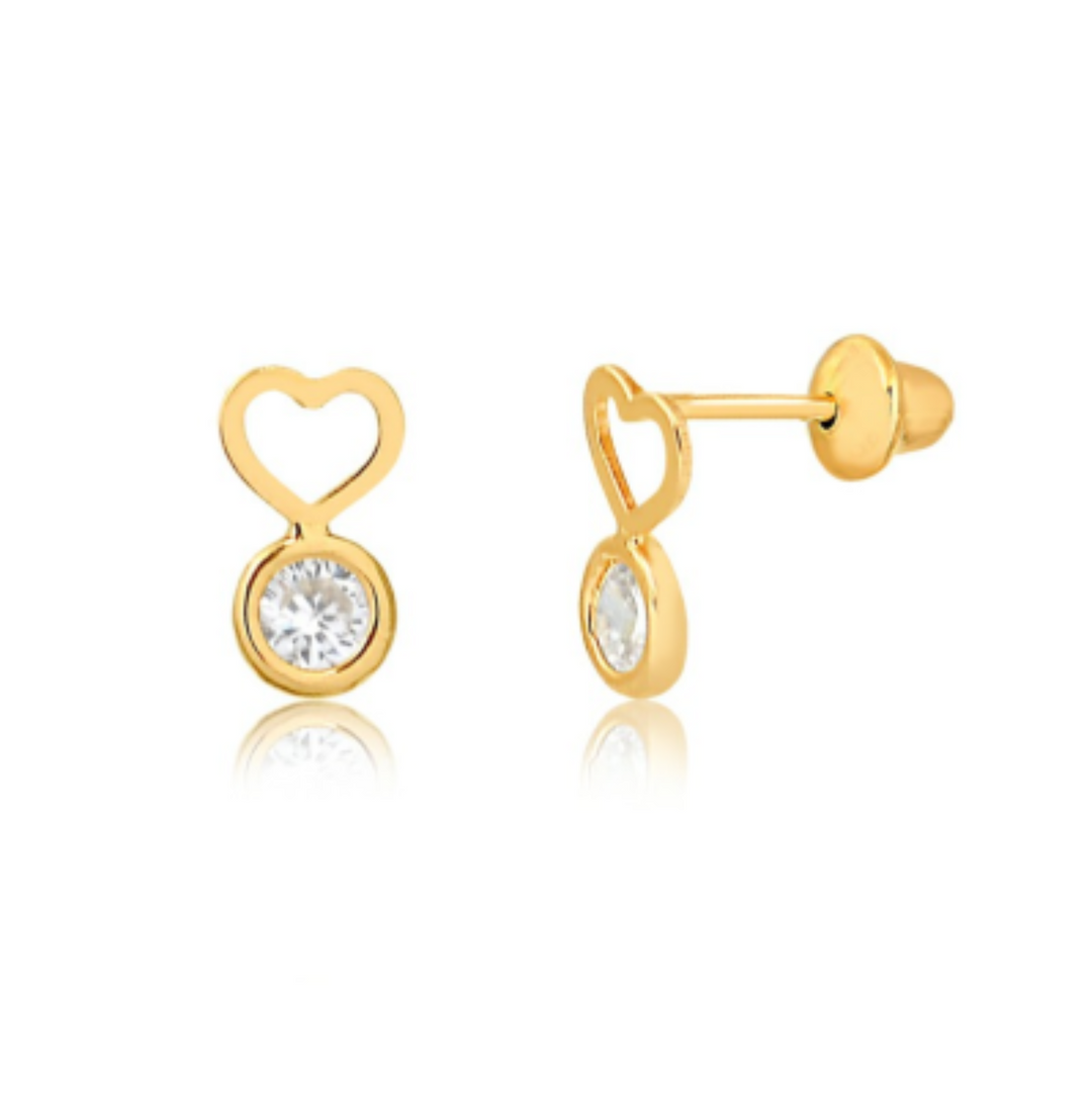 Children's Heart Earring in 18k Gold