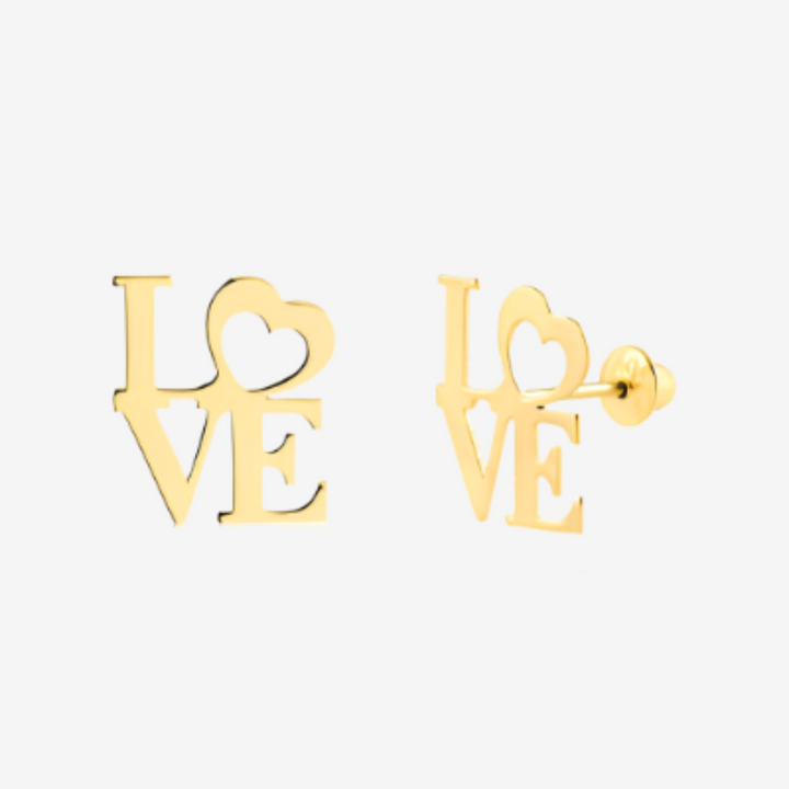 Children's Love Earring in 18k Gold