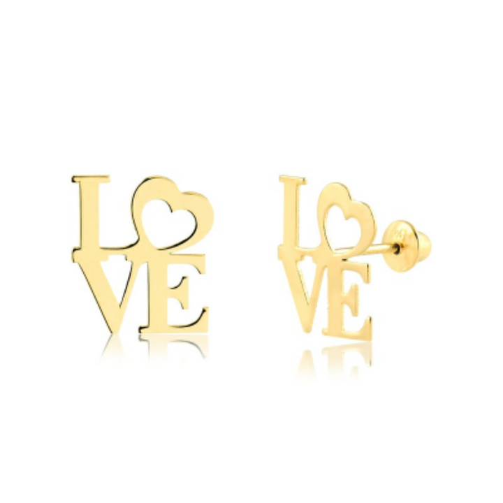 Children's Love Earring in 18k Gold