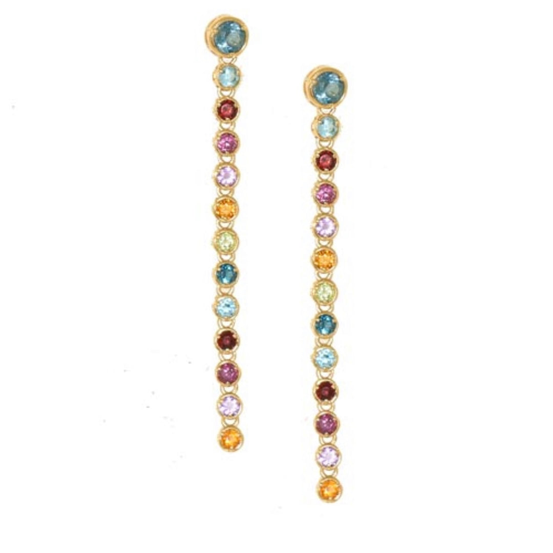 Colorful Earrings in 18k Gold