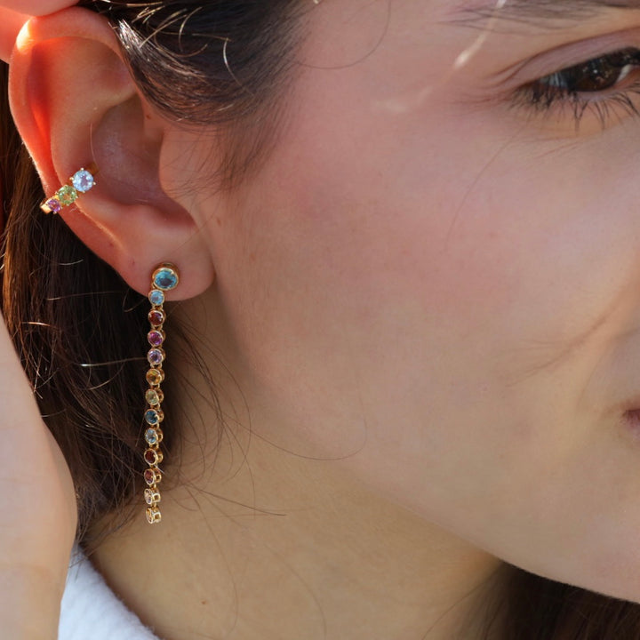Colorful Earrings in 18k Gold